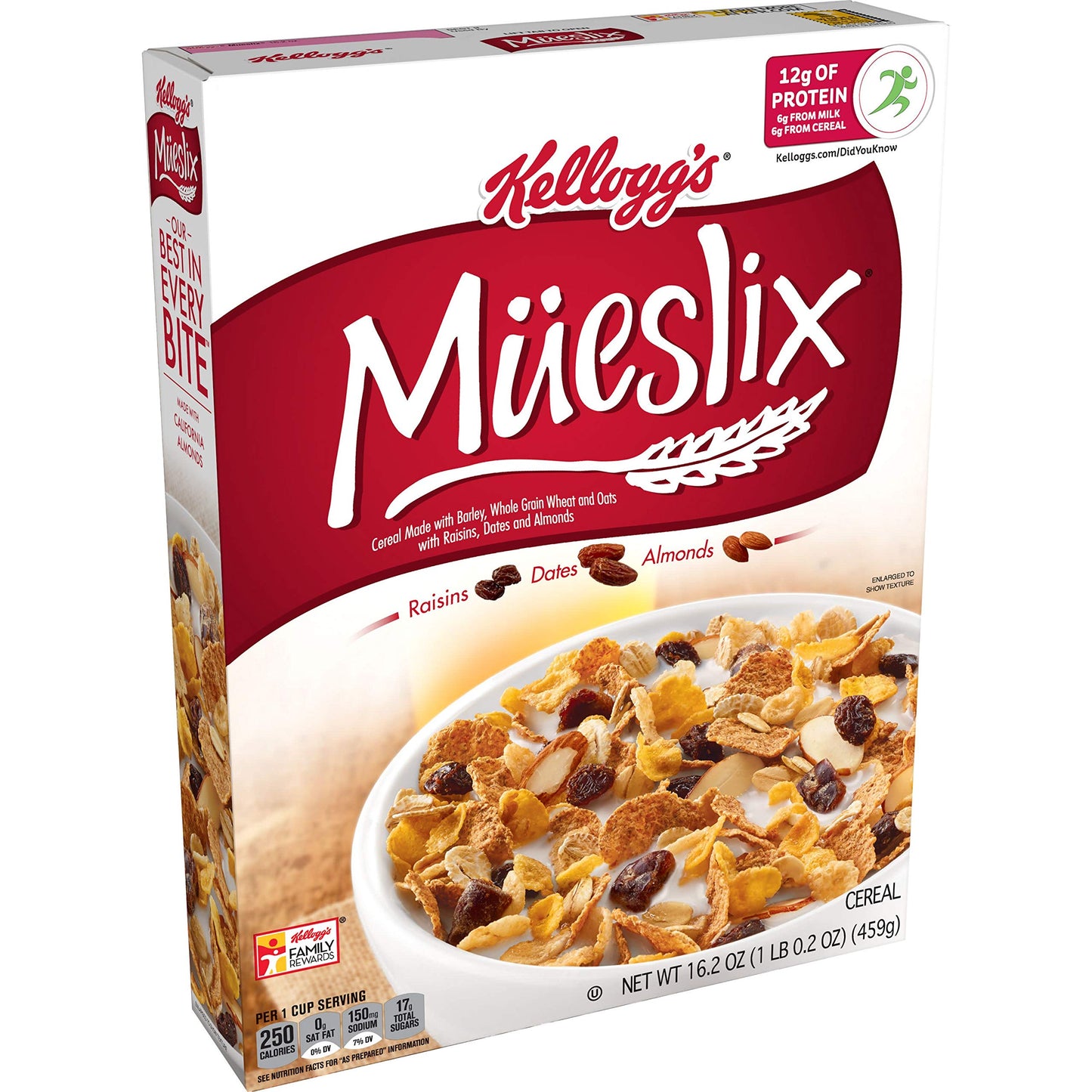 Kellogg's Mueslix, Breakfast Cereal, Original, Good Source of Fiber, 16.2oz Box