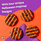 Keebler Spookie Fudge Stripes, Chocolatey Vanilla-Flavored Cookies with Orange Stripes, 9.5 oz Pack