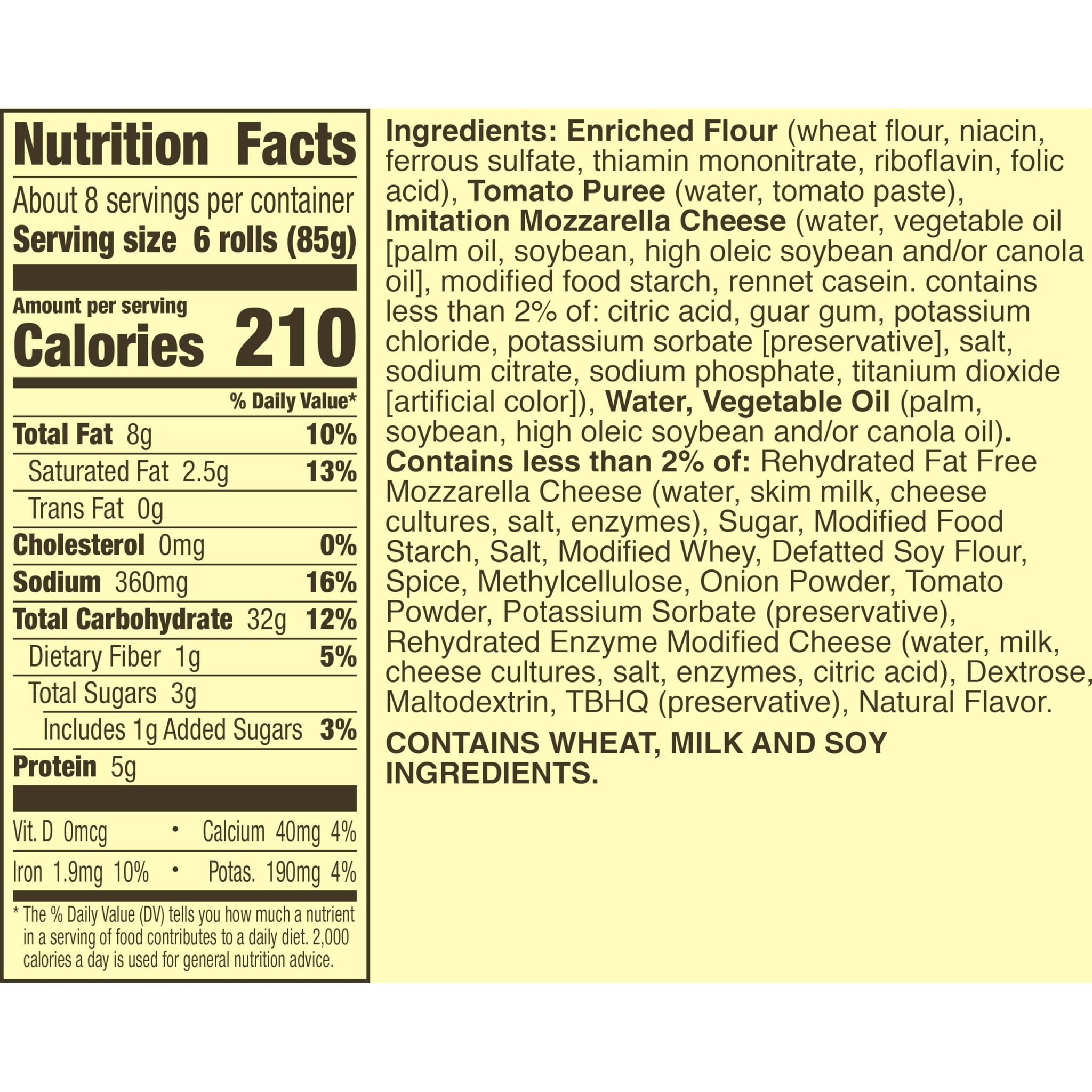 Totino's Pizza Rolls, Cheese Flavored, Frozen Snacks, 50 Rolls, 24.8 oz