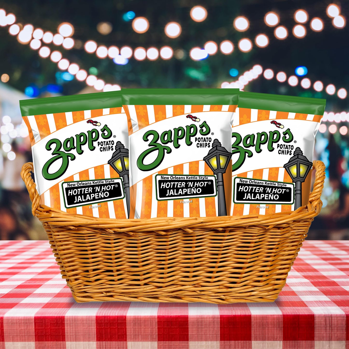 Zapp’s New Orleans Kettle-Style Potato Chips Variety Pack (1.5 oz Bags, 25 Count) - Includes Voodoo, Hotter N' Hot Jalapeno, Spciy Cajun Crawtators
