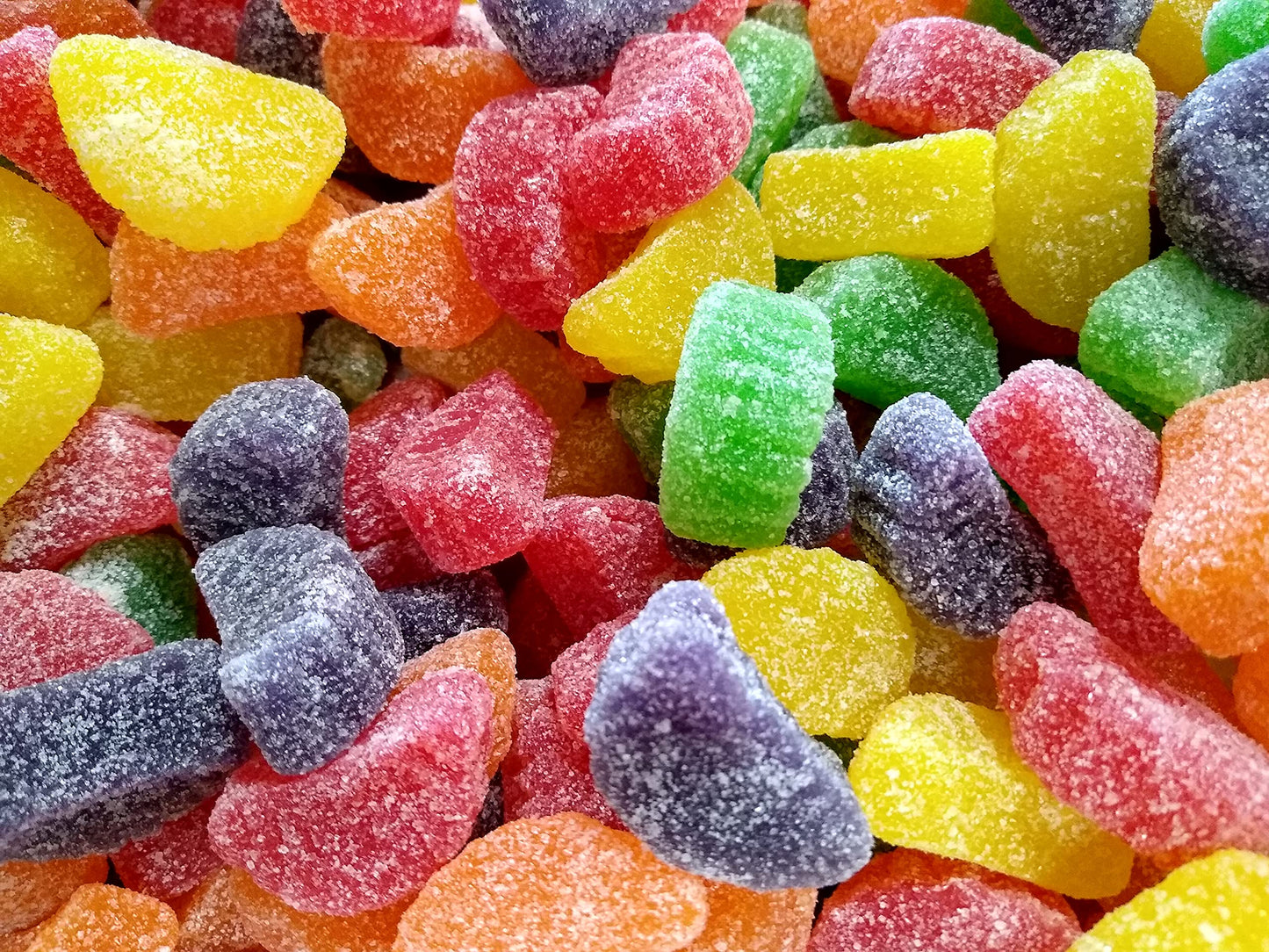 Assorted Fruit Slices - 1 lb of Fresh Delicious Sweet Sugar Sanded Lemon Cherry Strawberry Orange Lime Slices