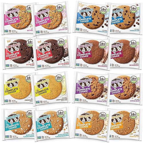 Lenny & Larry's Complete Protein Cookie, [8 Flavor Variety], Chewy Soft Baked, 16g Plant Protein, Vegan, Non-GMO, High Fiber, 4 Ounce Cookie (Pack