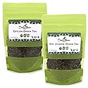 Tea2Brew | Jasmine Green & Pure Ceylon Green Tea | Whole Leaf loose tea 100g (3.5oz) each | Pack of 2