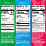 JOYRIDE Fan Favorite Variety 6 Pack - Blue Raspberry Strips, Cherry Berry Ropes, Watermelon Wedges, Low Calorie Gummy Candy, Low Sugar, Dye Free (6