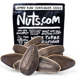 Nuts com Jumbo Raw Sunflower Seeds (In Shell) - Unsalted, Non-GMO, USA Grown, Gluten-Free - High Protein, Heart-Healthy Snack for Eating (2lb)