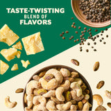 PLANTERS Nut Duos, Flavored Nuts, Peppercorn Pistachios & Parmesan Cashews 5oz