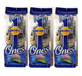 Sunsweet Ones Individually Wrapped Pitted Prunes Bundle - 3 Packages (each package is 6 ounces) and Prune Recipe E-Book (Downloadable)