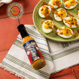 Torchbearer Sauces Garlic Habanero, 5oz, Medium Spicy Heat Level 4 - All Natural Hot Sauce, Extract-Free, Preservative-Free, Made in USA