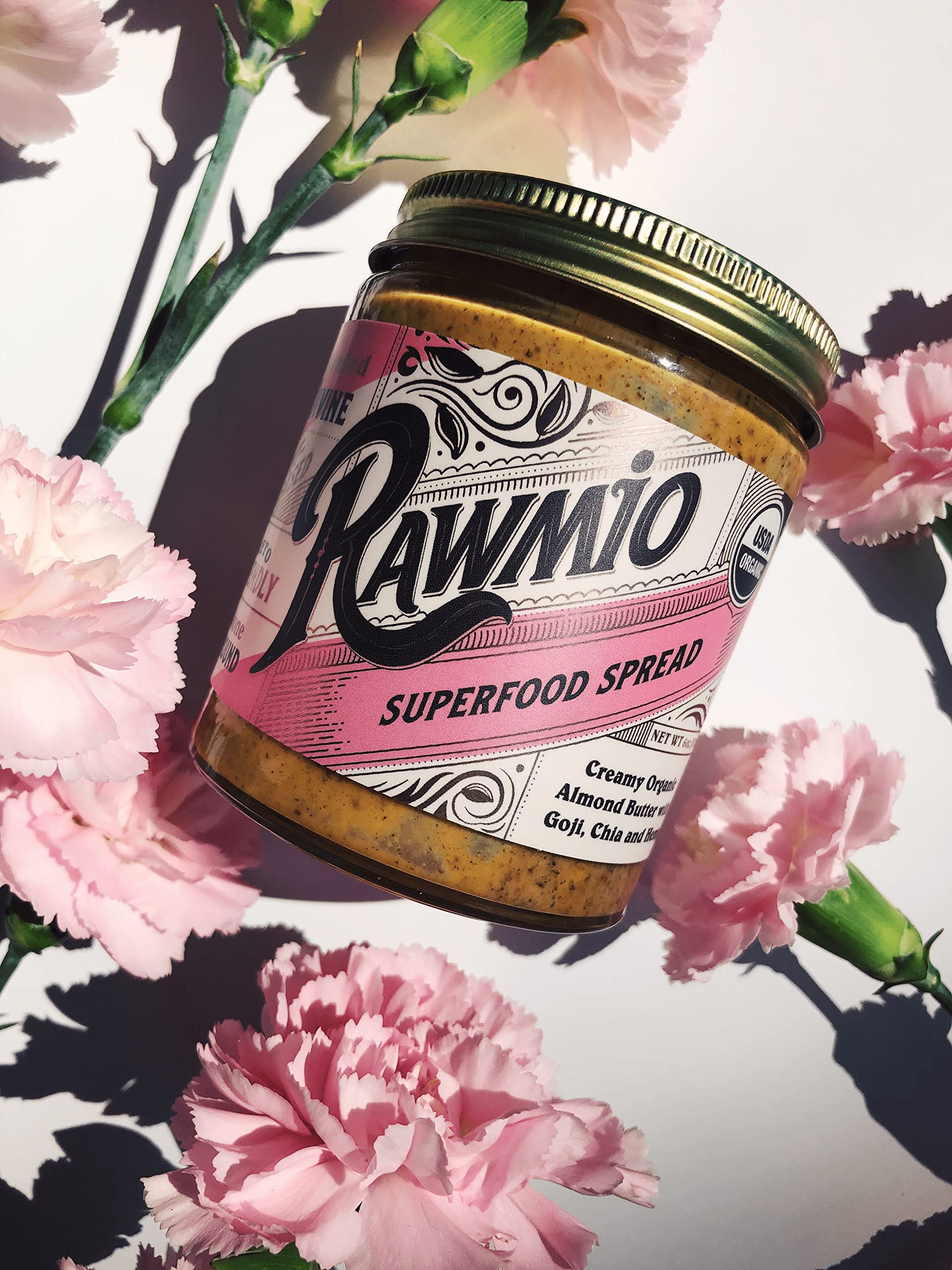 Rawmio Superfood Spread, 6 oz. Jar, 6 Serving per Jar - Raw, Organic, Vegan, Gluten-Free
