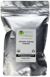 Indus Organics Banana Powder, 1 Lb Bag, Sulfite Free, No Added Sugar, Premium Grade, High Purity, Freshly Packed