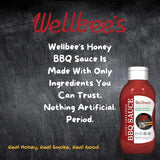 Wellbee's Honey BBQ Sauce - All Natural - 16 oz - Made w/Real Honey - Paleo Friendly And SCD Approved - Preservative Free, Refined Sugar-Free