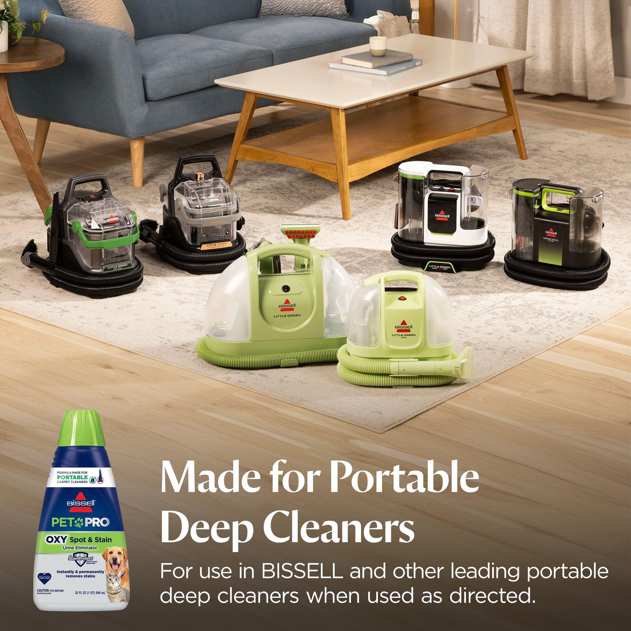 BISSELL PET PRO OXY Spot & Stain Formula for Portable Carpet Cleaners, 32 oz., 2034