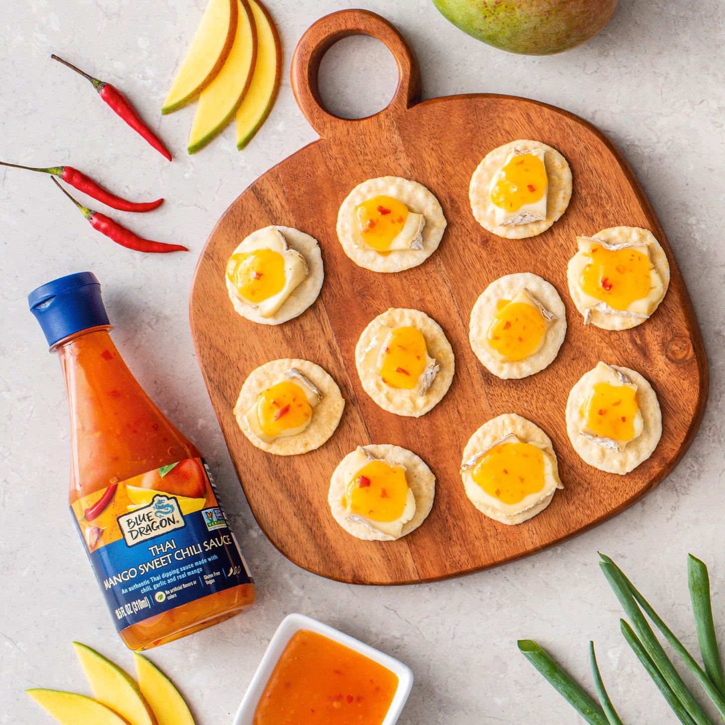 Blue Dragon Mango Thai Sweet Chili Sauce - 10.5oz (Pack of 3) - No Artificial Flavors Or Colors - Made with Mango, Red Chilies & Garlic - Vegan