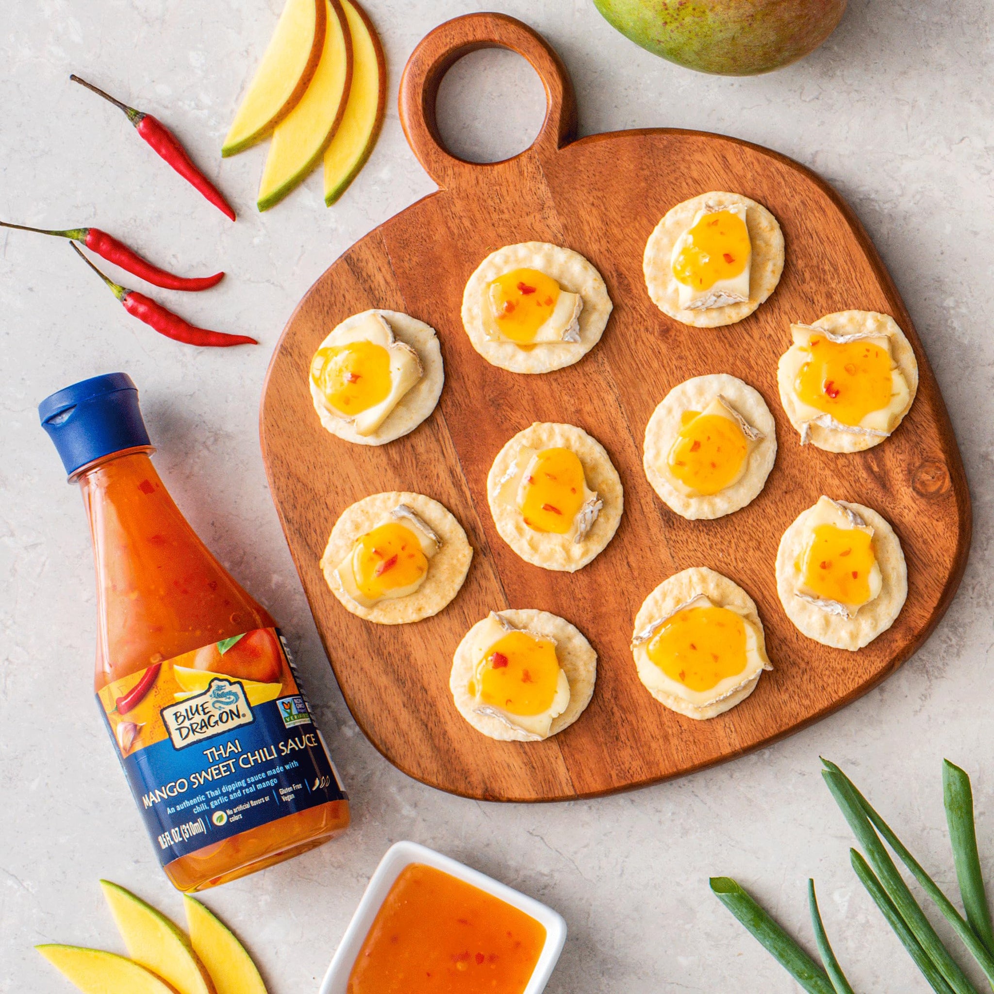 Blue Dragon Mango Thai Sweet Chili Sauce - 10.5oz (Pack of 3) - No Artificial Flavors Or Colors - Made with Mango, Red Chilies & Garlic - Vegan
