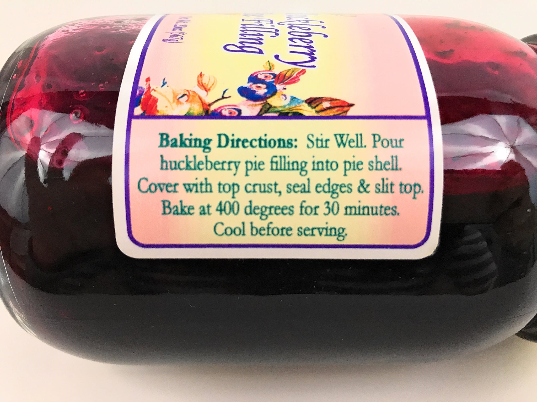 Wild Huckleberry Pie Filling from Huckleberry Haven, 20 Oz Mug Style Jar
