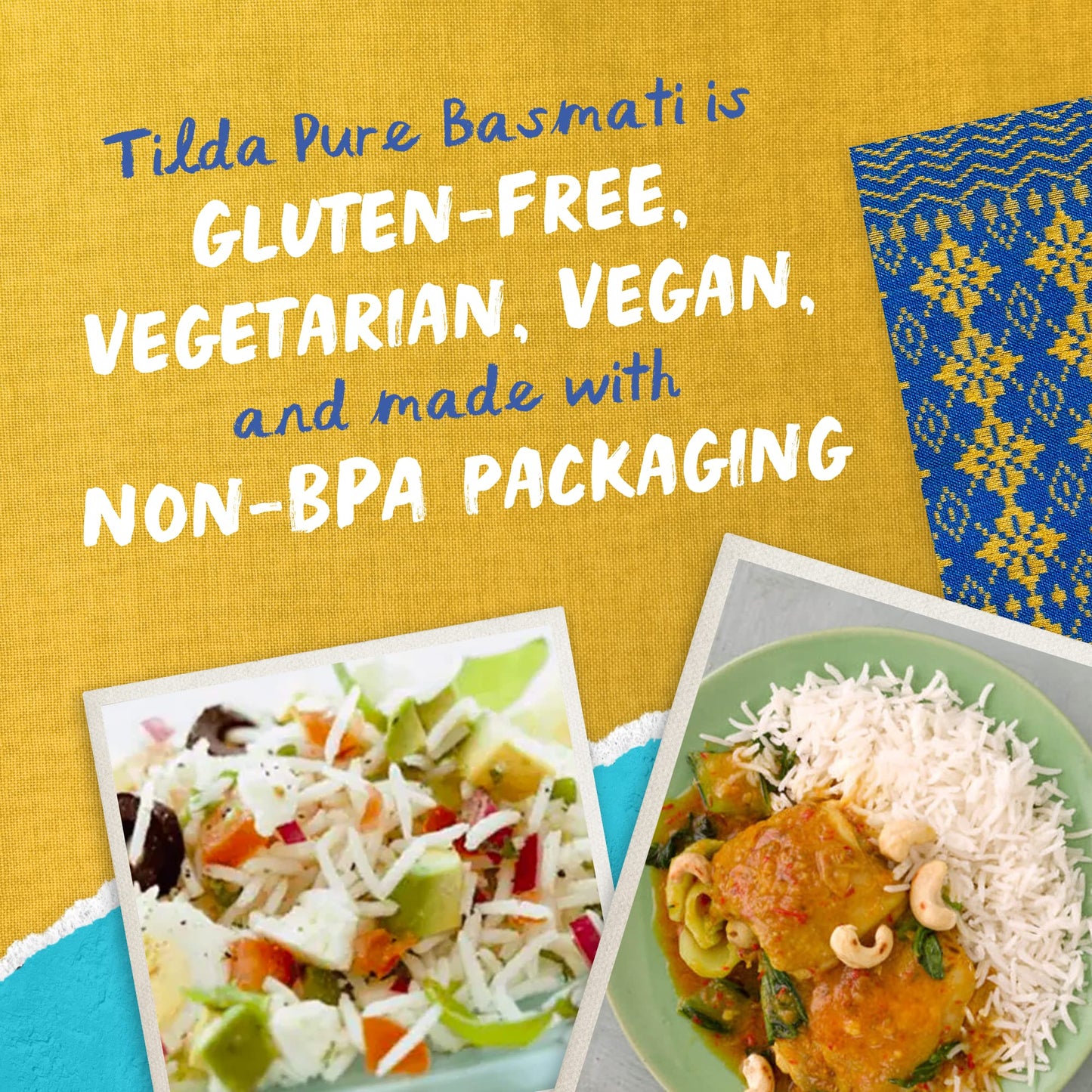 Tilda Pure Basmati Rice, Premium Aromatic and Authentic Rice, Large Resealable Bag, 20-Pound Bag