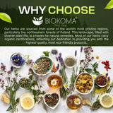 Biokoma Organic Mugwort Dried Herb 50g 1.76oz Artemisia vulgaris USDA Organic Herbal Tea Premium Cut Aromatic Leaves Lucid Dreaming Bath Resealable
