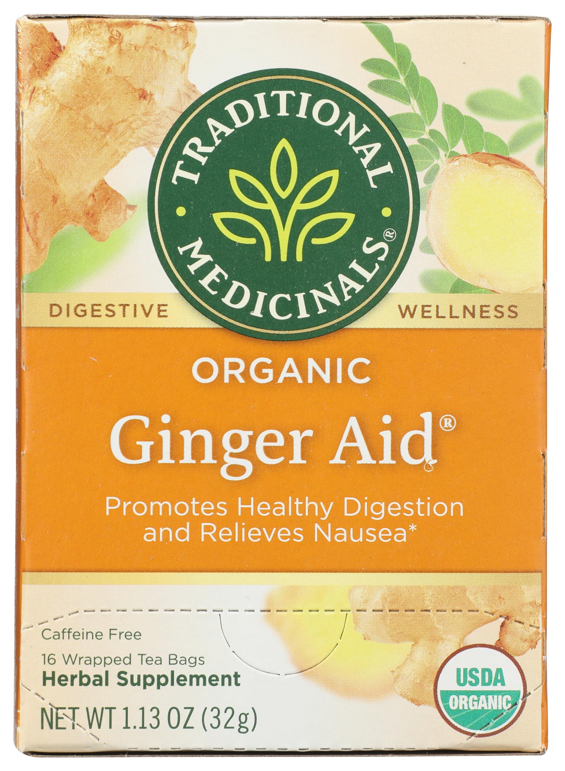 Traditional Medicinals Organic Ginger Aid Tea, 16 Tea Bags