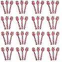 SAVYT Candy Cane Peppermint Edible Spoons - Hot Chocolate & Coffee - Bulk Children's Christmas Favors, Birthday Goody Bag Filler, Stocking Stuffers