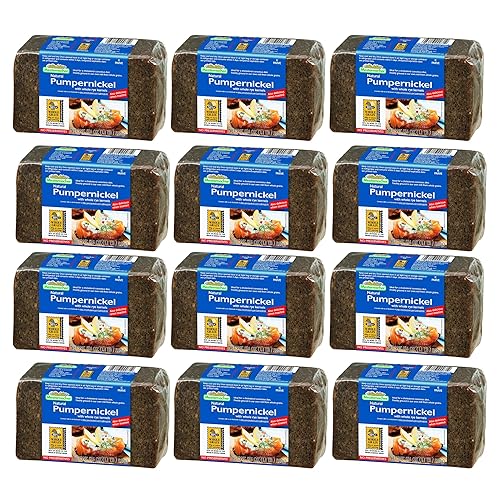 Mestemacher Pumpernickel Bread, 17.6 Oz - Authentic German Whole Rye Pumpernickel Bread, Dense European Bread, High Fiber, Non-GMO, Ready to Eat, Long