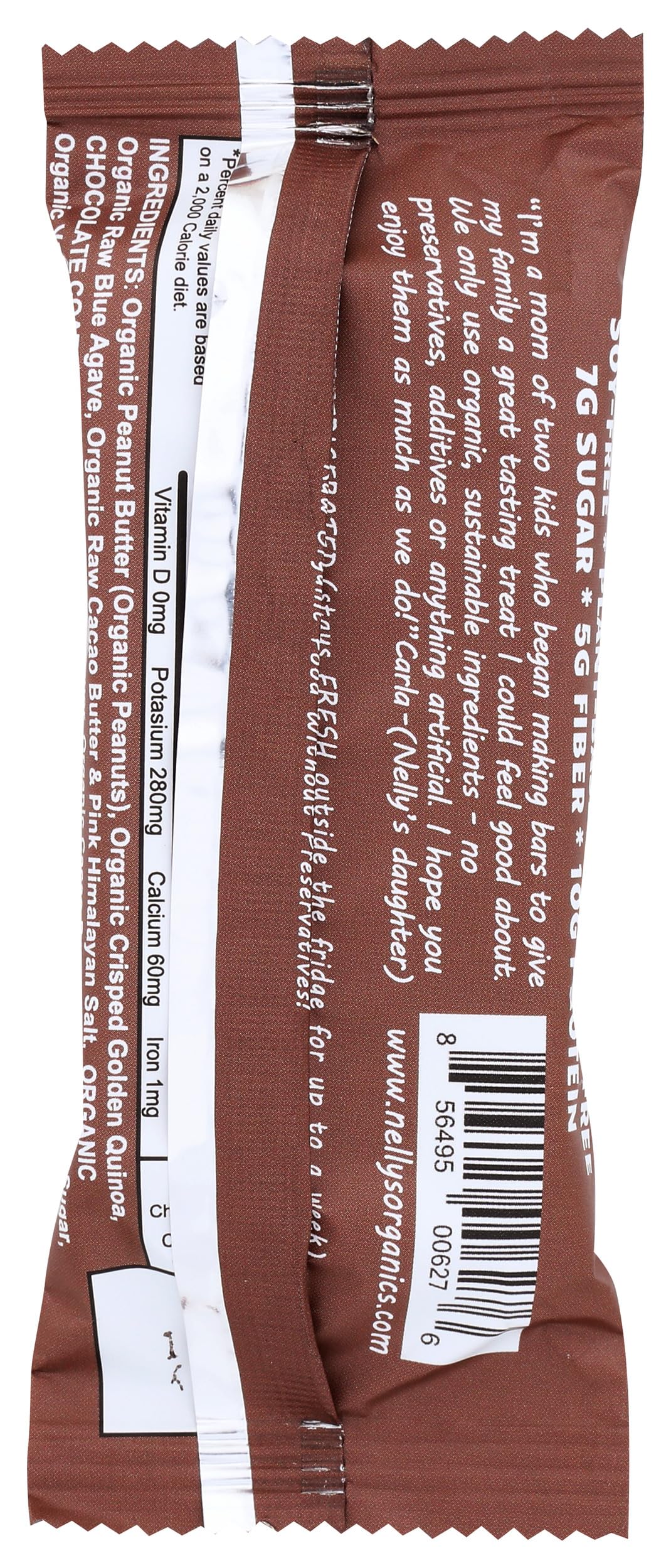 Nellys Organics Organic Dark Chocolate Peanut Butter Quinoa Bar, 1.6 OZ