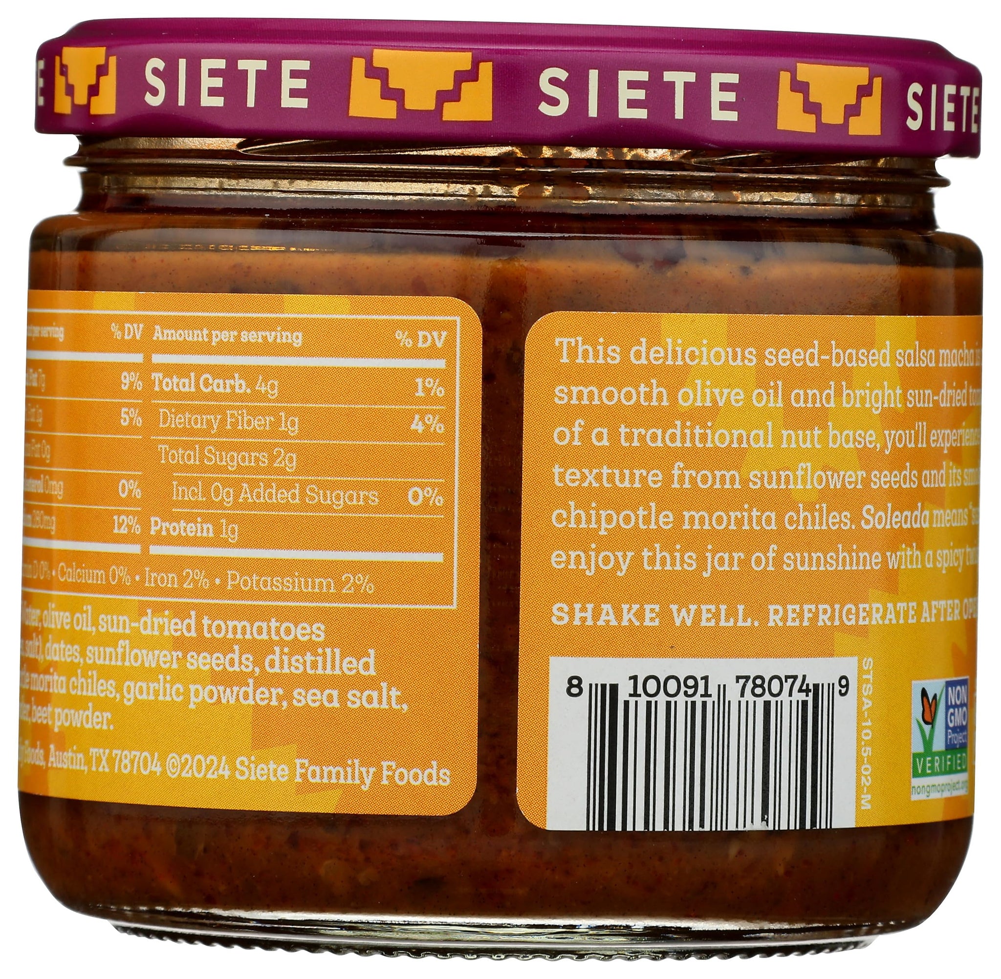 Siete Salsa Taqueria Soleada 10.5 OZ