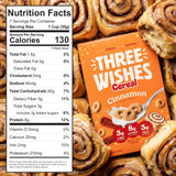 Plant-Based and Vegan Breakfast Cereal by Three Wishes - Cinnamon, 20 Ounce Box (Bulk Size) - More Protein and Less Sugar Snack - Gluten-Free