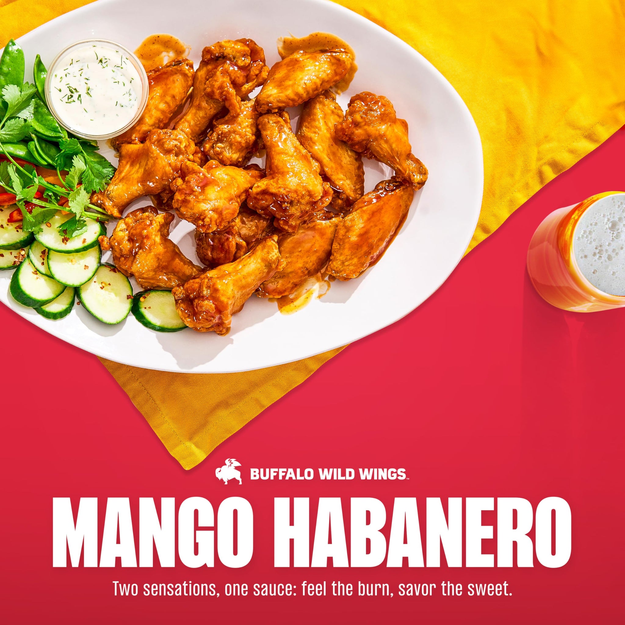 Buffalo Wild Wings Mango Habanero Sauce 12 fl oz