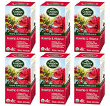 Garden of the Andes Herbal Organic Decaf Rosehip and Hibiscus Hot Tea Bags, 0.9 oz, 20 Count, (Pack of 6)
