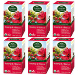 Garden of the Andes Herbal Organic Decaf Rosehip and Hibiscus Hot Tea Bags, 0.9 oz, 20 Count, (Pack of 6)