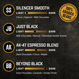 Black Rifle Coffee Company Supply Drop Variety Pack (48 Count of K Cups) - Silencer Smooth, AK Espresso, Just Black, & BeyondBlack KCup Pods - K Cups