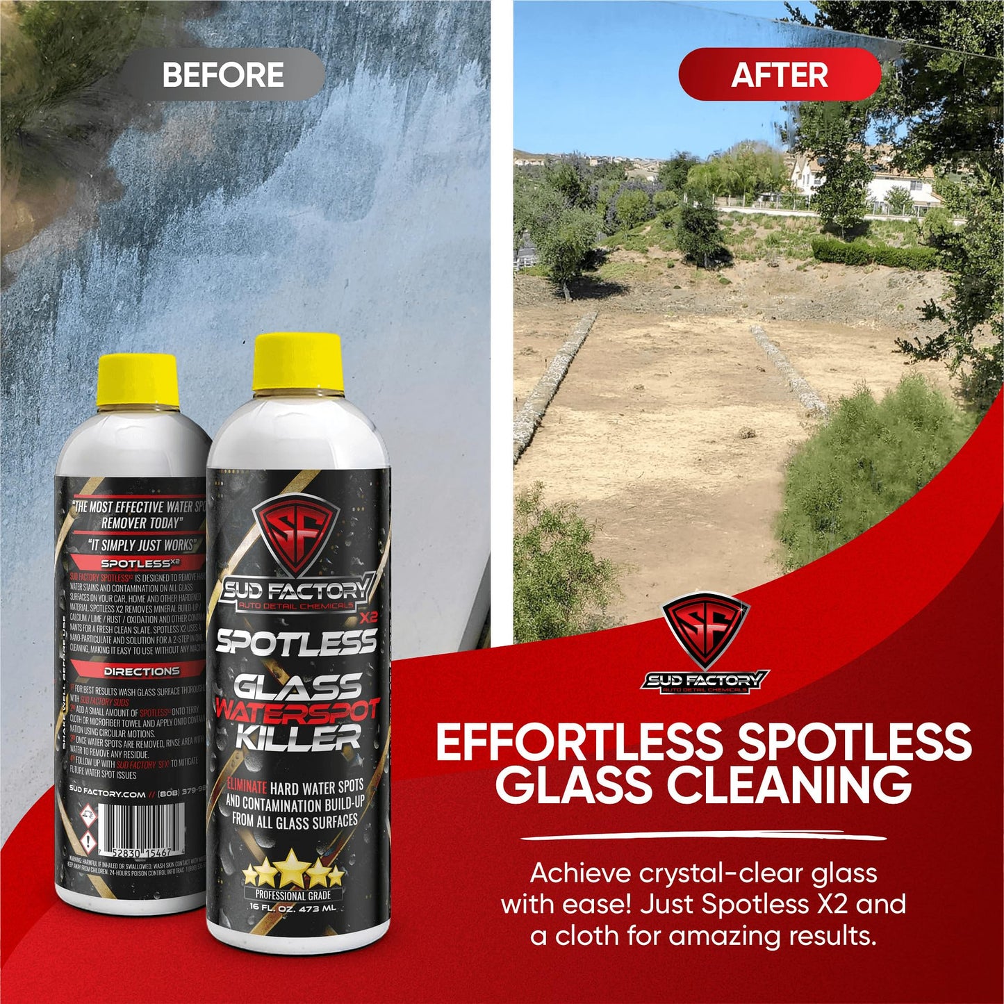 Sud Factory Ultimate Upgraded Paint, Glass Water Spot & Stain Removers Plus Protection Coating for Cars, Homes & Boats Bundle Of 3