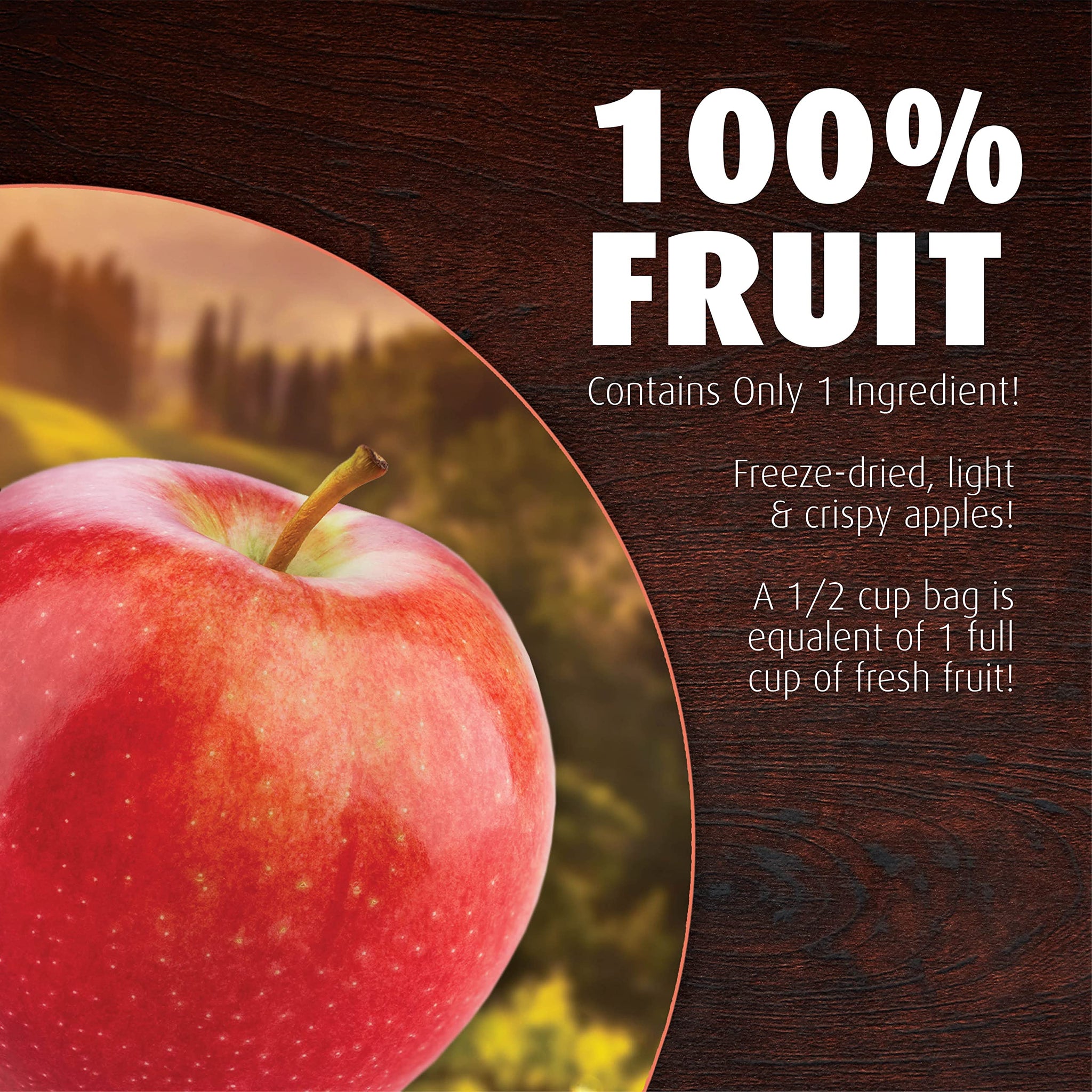 Brothers All Natural Disney Freeze Dried Fruit Crisps, Fuji Apple & Cinnamon, 0.35 Oz (Pack of 12), Made with 100% Fruit, Gluten Free, Soy Free