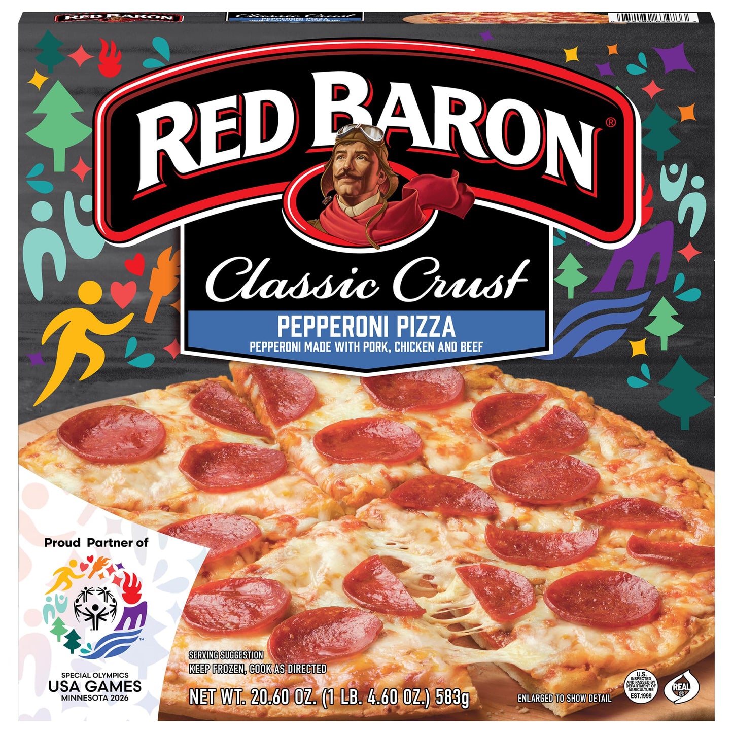 Red Baron, Classic Pepperoni Pizza, 20.60 oz (Frozen)