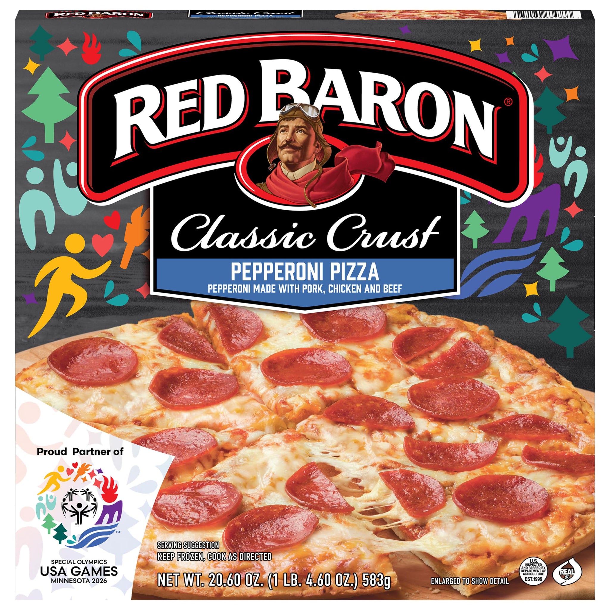 Red Baron, Classic Pepperoni Pizza, 20.60 oz (Frozen)