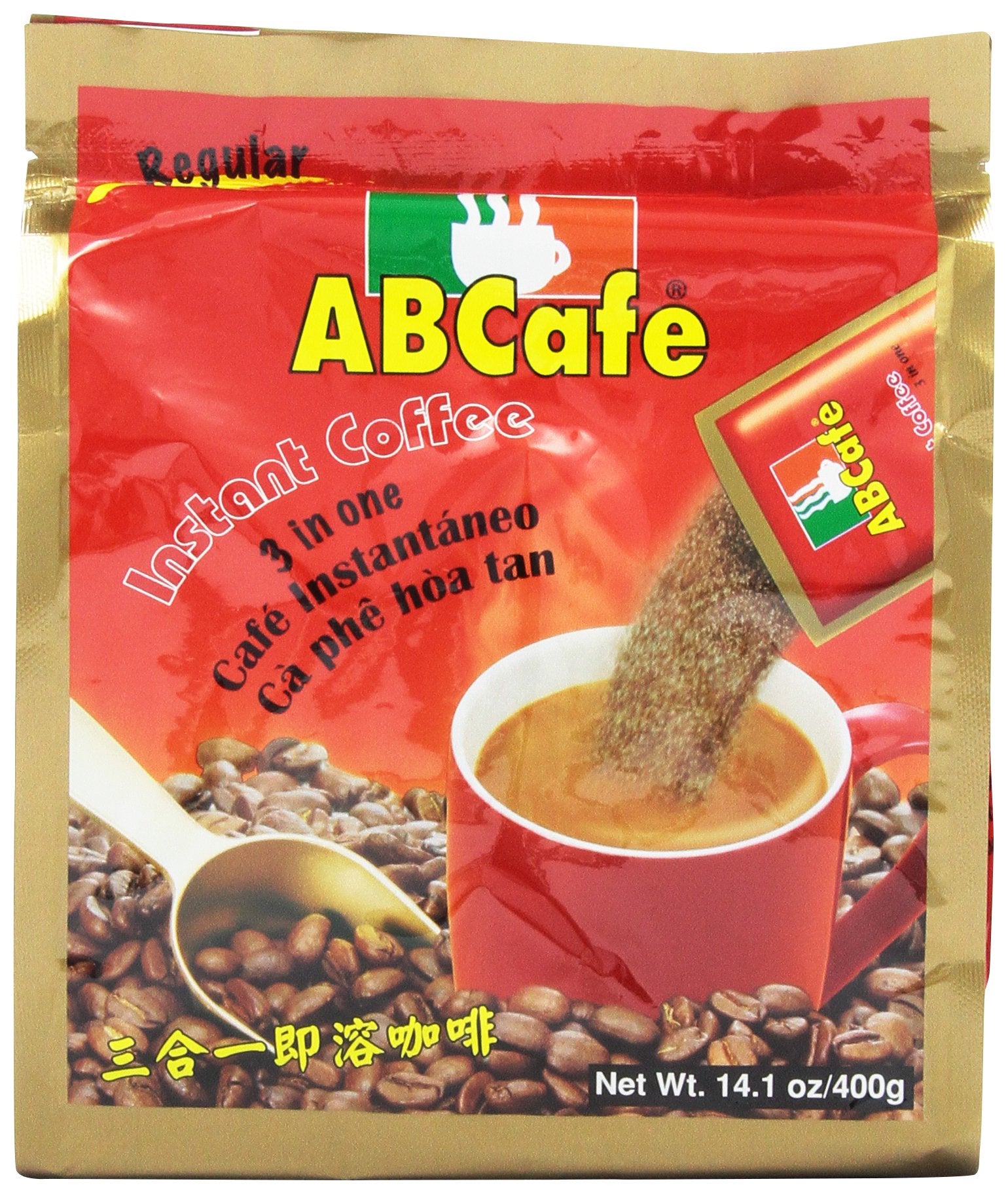 ABCafe 3 in 1 Instant Coffee, Regular, 20-Count