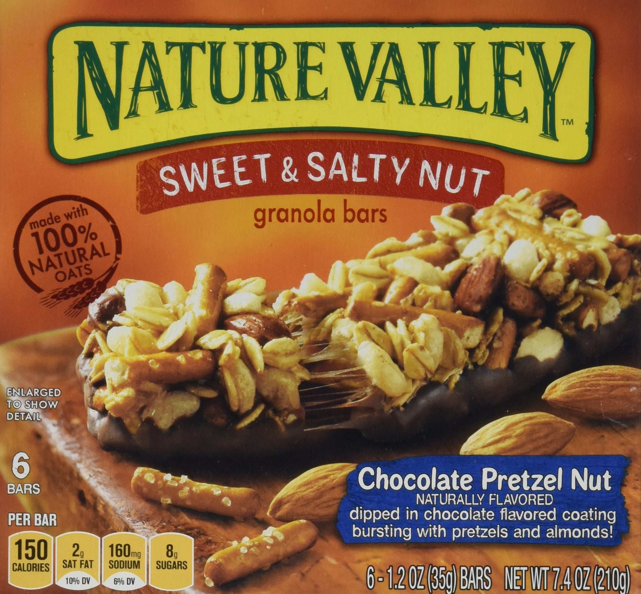 Nature Valley, Granola Bars, Sweet & Salty, Chocolate Pretzel Nut , 7.4oz Box (Pack of 4)