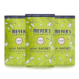 MRS. MEYER'S CLEAN DAY Air Freshener Sachets, Fragrance for your Locker, Car, Closet, and Gym Bag, Lemon Verbena, Pack of 3