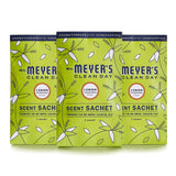 MRS. MEYER'S CLEAN DAY Air Freshener Sachets, Fragrance for your Locker, Car, Closet, and Gym Bag, Lemon Verbena, Pack of 3