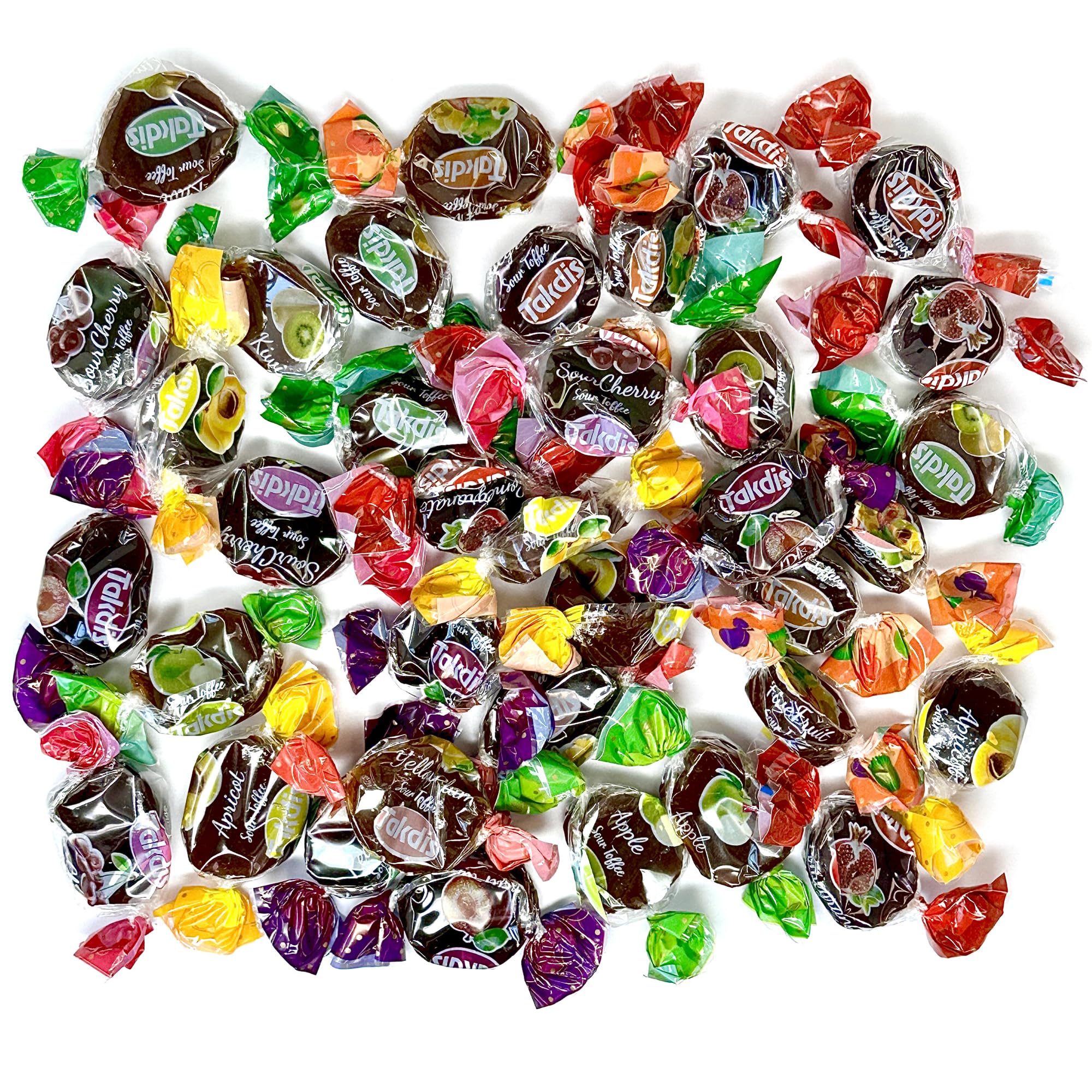 GOALDEES Sour Bite-Size Fruit Lavashak Blended Flavors Sour Toffee - Traditional Persian Snack 1 lb