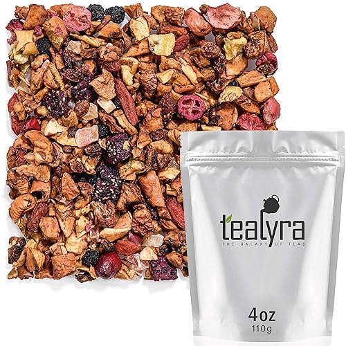 Tealyra - Tropical Harvest - Fruity Herbal Loose Leaf Tea - Dragon Fruit - Sea Buckthorn - Goji - Pineapple - Cranberry - Caffeine Free - Hot or Iced