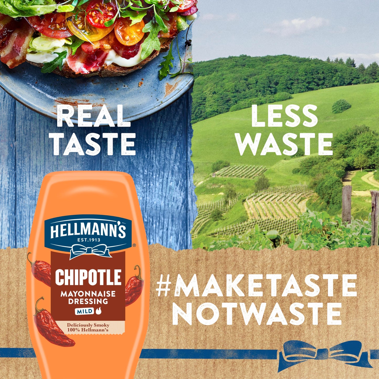 Hellmann's Mayonnaise Dressing Mild Chipotle for Tacos, Grilled Chicken Sandwiches & More, with Real Ingredients & No Artificial Flavors, 11.5 oz