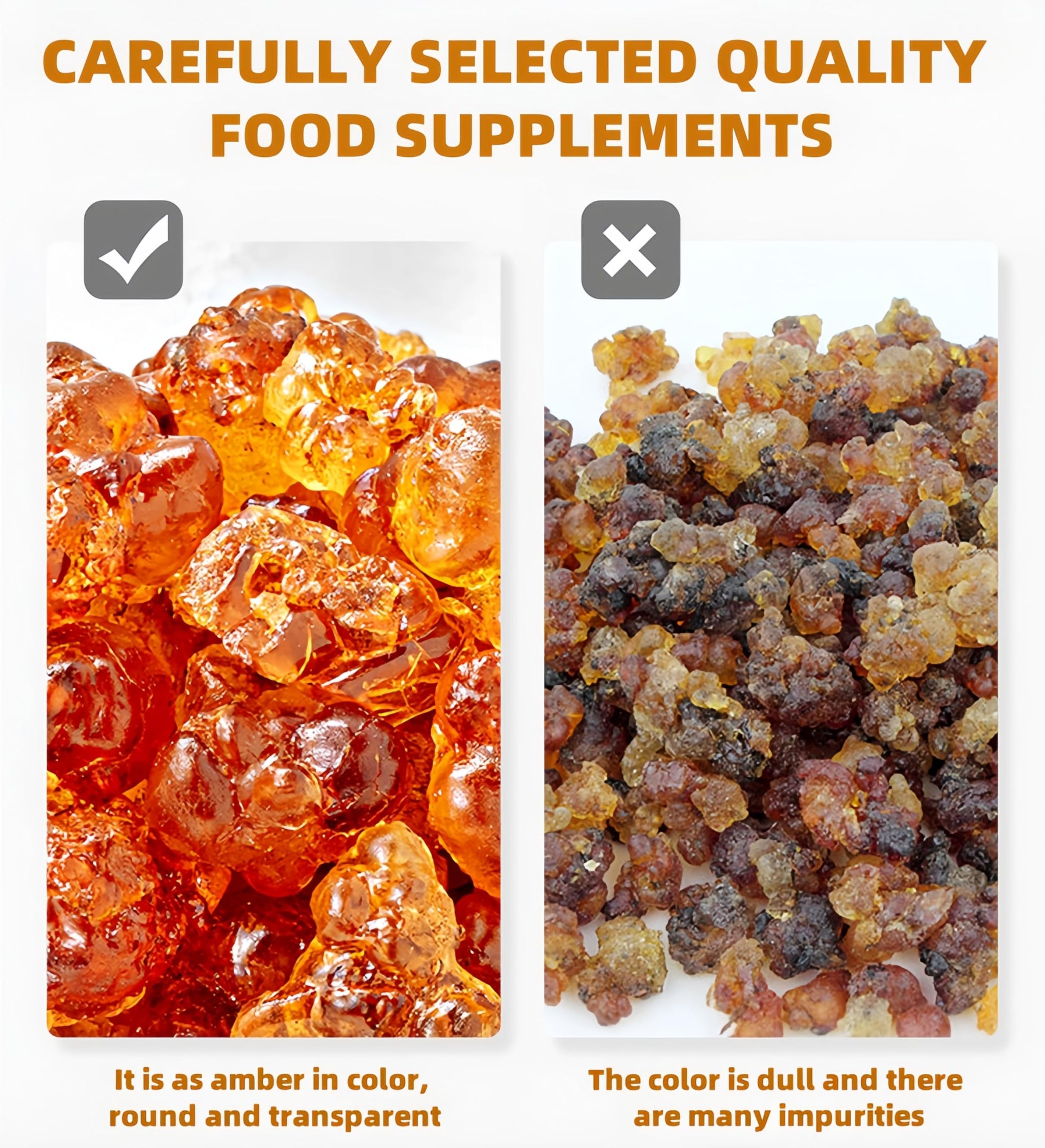 Premium Wild Peach Gum Resin - 7.05oz (200g) | All-Natural, Gluten-Free, Zero Sugar | Vegan Superfood for Soups, Desserts & Herbal Tea