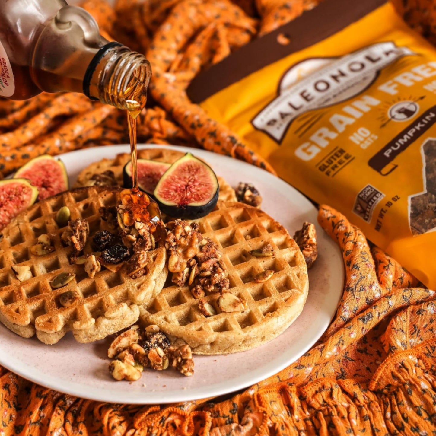 Paleonola - Grain Free Granola Pumpkin Pie Flavor - Non-GMO, Grain, Soy, Gluten, Dairy Free - Low Carb Protein Snack For A Healthy Breakfast