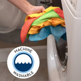 S&T INC. 12 Pack 12" x 16" Microfiber Cleaning Cloth, Bulk Microfiber Towel for Home, Reusable and Lint Free Microfiber Towels for Cars, Assorted