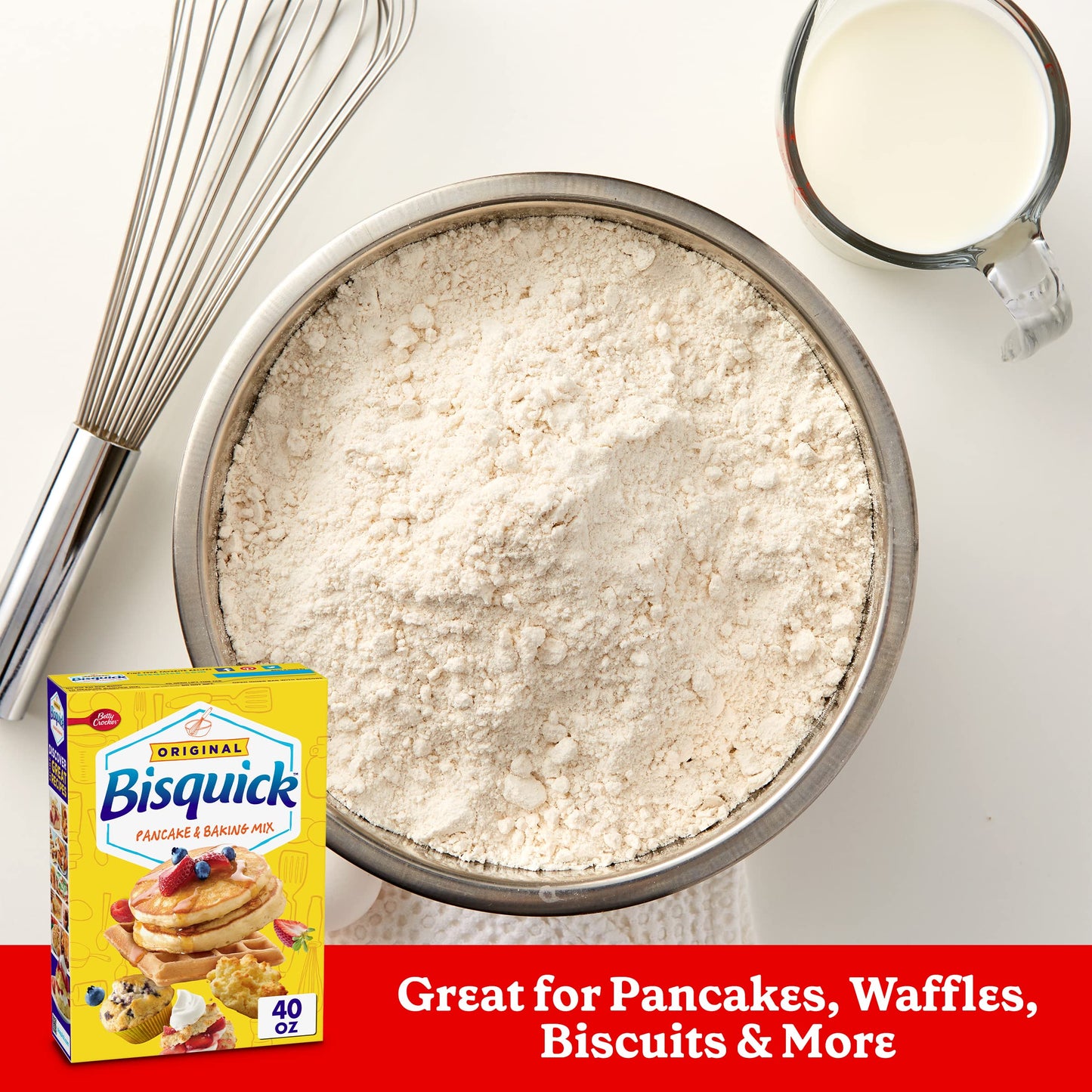 Betty Crocker Bisquick Original Pancake & Baking Mix, 40 oz. (Pack of 10)