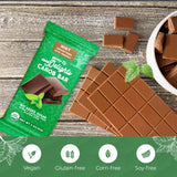 Missy J's Organic Carob Dark Delights Unsweetened Mint Candy Bar 3 Oz 6 Pack | Keto, Vegan and Gluten-Free | Healthy Caffeine Free Substitute