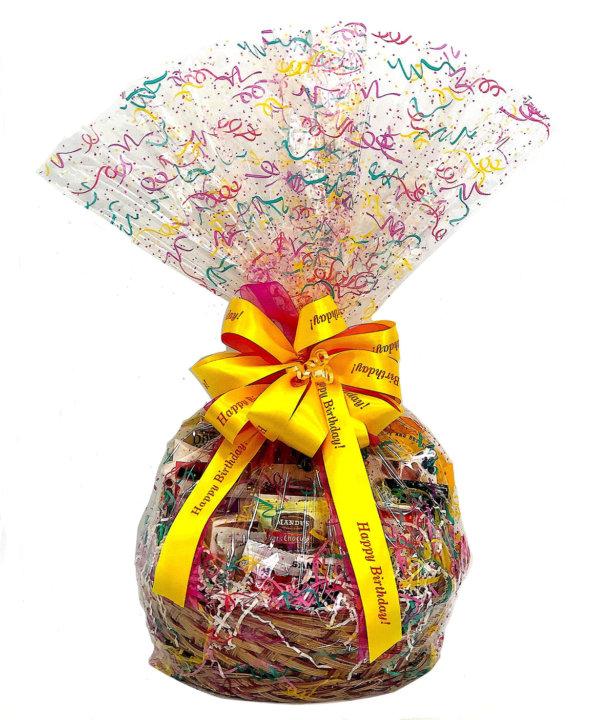Hand-Crafted 14 Piece customizable chocolate gift basket of gourmet chocolates, cookies, and crunches. Tasty treats selected for businesses, clients