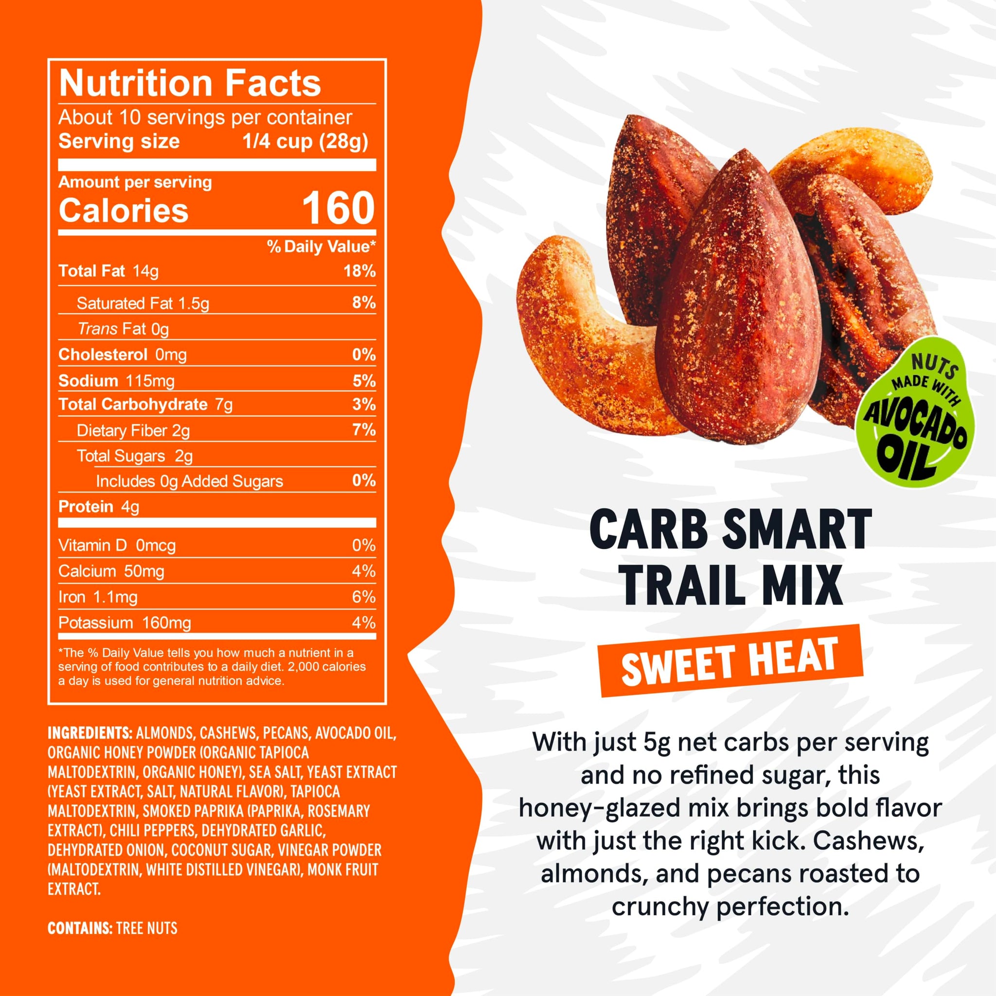 Wild Fox Trail Mix - Healthy Plant-Based Snack Made With Pure Avocado Oil And No Refined Sugar Or Seed Oils Ideal For Vegan Gluten-Free And Paleo