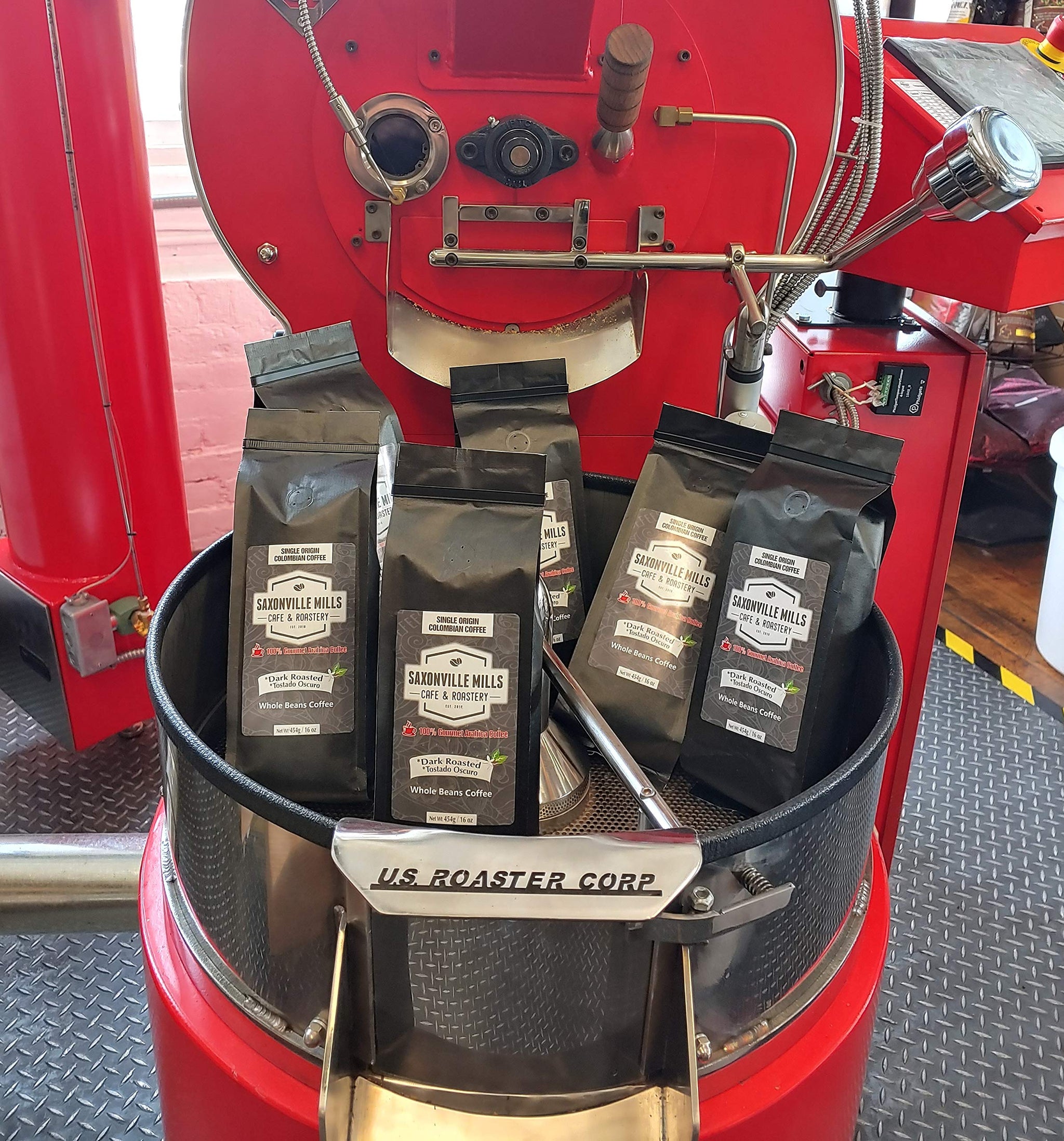 Fresh Roasted Coffee - Whole beans - Dark Roasted from Colombia - Single Origin Farm - 1 Lb coffee - Saxonville Mills Cafe